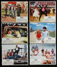 e373 GREASE 6 movie lobby cards '78 John Travolta, Olivia Newton-John