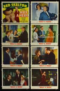 e075 HALF A HERO 8 movie lobby cards '53 Red Skelton, Jean Hagen