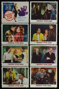 e077 HANDLE WITH CARE 8 movie lobby cards '58 youth in revolt!