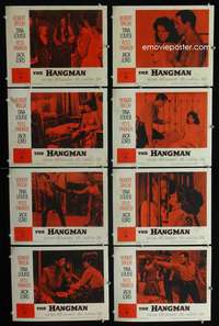 e078 HANGMAN 8 movie lobby cards '59 Robert Taylor, Tina Louise, Parker