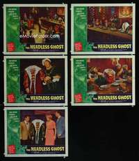 e490 HEADLESS GHOST 5 movie lobby cards '59 Reynold Brown horror art!