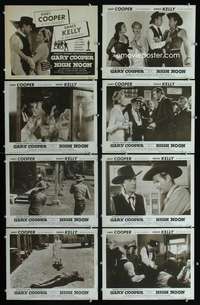 e081 HIGH NOON 8 movie lobby cards R56 Gary Cooper, Grace Kelly