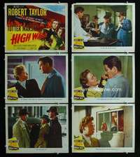 e377 HIGH WALL 6 movie lobby cards '48 Robert Taylor film noir!