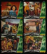 e378 HOME ON THE RANGE 6 movie lobby cards '46 Monte Hale,Adrian Booth