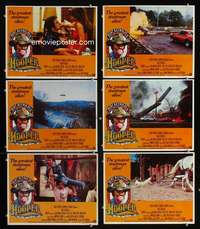 e380 HOOPER 6 int'l movie lobby cards '78 Burt Reynolds, Sally Field