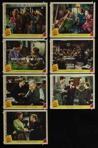 e256 HUMAN COMEDY 7 movie lobby cards '43 Mickey Rooney, Frank Morgan