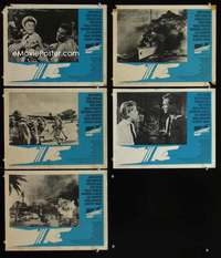 e493 IN HARM'S WAY 5 movie lobby cards '65 Kirk Douglas, de Wilde
