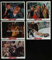 e494 IN SEARCH OF THE CASTAWAYS 5 movie lobby cards '62 Hayley Mills