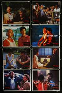 e097 KARATE KID 2 8 movie lobby cards '86 Pat Morita, Ralph Macchio