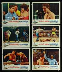 e386 KID GALAHAD 6 movie lobby cards '62 singing & boxing Elvis!