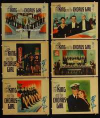 e387 KING & THE CHORUS GIRL 6 movie lobby cards '37 Joan Blondell