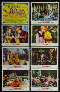 e100 KISMET 8 movie lobby cards '56 Howard Keel, Ann Blyth
