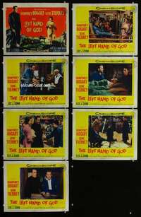 e270 LEFT HAND OF GOD 7 movie lobby cards '55 priest Humphrey Bogart!