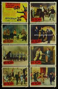 e105 LET'S ROCK 8 movie lobby cards '58 Paul Anka, rock 'n' roll!