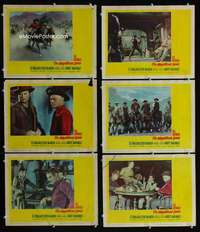 e395 MAGNIFICENT SEVEN 6 movie lobby cards '60 Yul Brynner, McQueen
