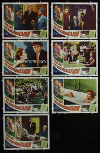 e275 MAN FROM CAIRO 7 movie lobby cards '53 George Raft in Egypt!