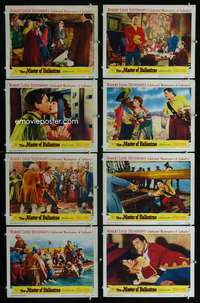 e120 MASTER OF BALLANTRAE 8 movie lobby cards '53 Errol Flynn, Scotland!