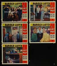 e507 MILKY WAY 5 movie lobby cards '36 Harold Lloyd, Adolphe Menjou