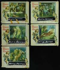 e509 MISS SADIE THOMPSON 5 movie lobby cards '54 smoking Rita Hayworth!