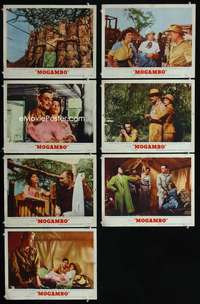 e280 MOGAMBO 7 movie lobby cards '53 Clark Gable, Grace Kelly, Africa!