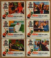 e400 NEW KIND OF LOVE 6 movie lobby cards '63 Paul Newman, Woodward