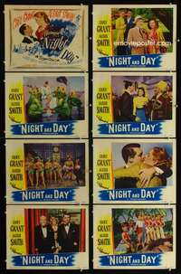 e135 NIGHT & DAY 8 movie lobby cards '46 Cary Grant as Cole Porter!