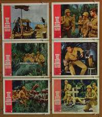 e402 NONE BUT THE BRAVE 6 movie lobby cards '65 Frank Sinatra, WWII!