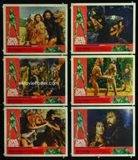 e404 ONE MILLION YEARS BC 6 movie lobby cards '66 sexy Raquel Welch!