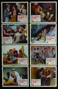 e141 ONE WAY TICKET TO HELL 8 movie lobby cards '52 wild drug classic!