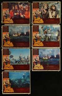 e287 PEOPLE THAT TIME FORGOT 7 movie lobby cards '77 E.R. Burroughs