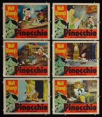 e412 PINOCCHIO 6 movie lobby cards R54 Walt Disney classic cartoon!