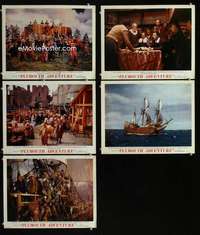 e517 PLYMOUTH ADVENTURE 5 movie lobby cards '52 Spencer Tracy, Tierney