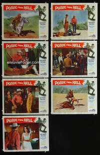 e290 POSSE FROM HELL 7 movie lobby cards '61 Audie Murphy, John Saxon