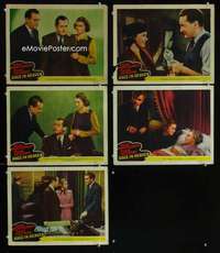 e519 RAGE IN HEAVEN 5 movie lobby cards '41 Ingrid Bergman, Montgomery