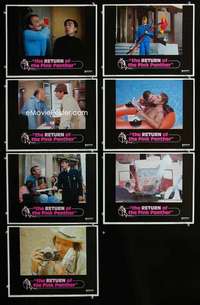 e296 RETURN OF THE PINK PANTHER 7 movie lobby cards '75 Peter Sellers