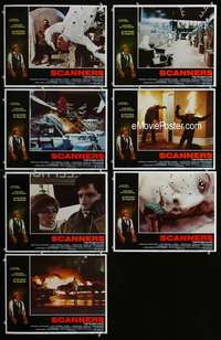 e301 SCANNERS 7 movie lobby cards '81 David Cronenberg, O'Neill