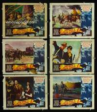 e418 SHE WORE A YELLOW RIBBON 6 movie lobby cards '49 John Wayne, Dru