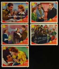 e533 SMALL TOWN GIRL 5 movie lobby cards '36 Janet Gaynor, Taylor