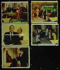 e534 SOLID GOLD CADILLAC 5 movie lobby cards '56 Judy Holliday, Douglas