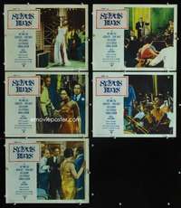 e536 ST LOUIS BLUES 5 movie lobby cards '58 Nat King Cole, Eartha Kitt
