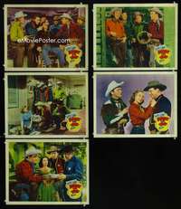 e538 SUNSET IN THE WEST 5 movie lobby cards '50 cowboy Roy Rogers!