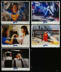 e539 SUPERMAN III 5 movie lobby cards '83 Chris Reeve, Richard Pryor