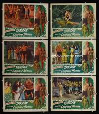 e429 TARZAN & THE LEOPARD WOMAN 6 movie lobby cards '46 Weissmuller