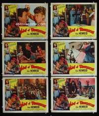 e434 THIEF OF DAMASCUS 6 movie lobby cards '52 Paul Henreid, Verdugo
