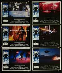 e435 THING 6 movie lobby cards '82 John Carpenter, Kurt Russell