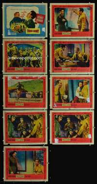 e035 TIME LIMIT 9 movie lobby cards '57 Richard Widmark, Basehart