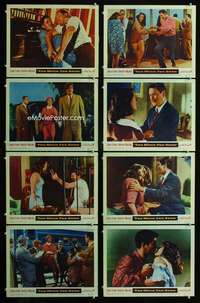 e188 TOO MUCH TOO SOON 8 movie lobby cards '58 Errol Flynn, Malone