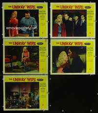 e547 UNHOLY WIFE 5 movie lobby cards '57 half devil bad girl Diana Dors!
