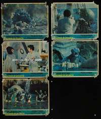 e551 WARLORDS OF ATLANTIS 5 English movie lobby cards '78 cool sci-fi!