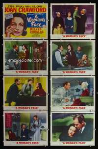 e199 WOMAN'S FACE 8 movie lobby cards R54 Joan Crawford, Melvyn Douglas